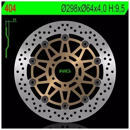 Disque de Frein Avant Gauche NG 404 Rond Flottant - Freinage NG BRAKE