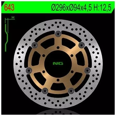 Disque de Frein Avant NG 643 Rond Fixe Honda - Freinage NG BRAKE