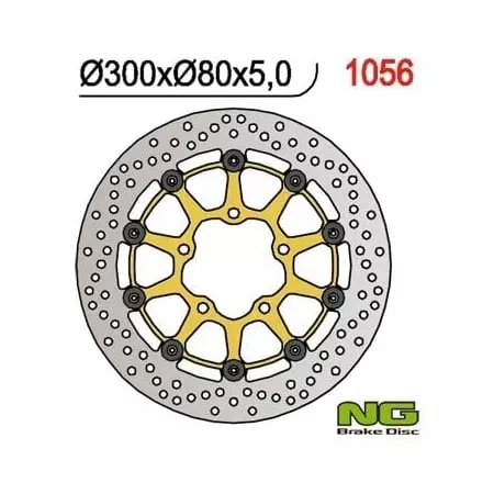Disque de Frein Avant NG Diamètre 300 Rond Flottant Type 1056 Kawasaki - Freinage NG BRAKE