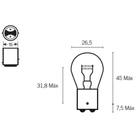 Ampoule Bihr V Parts S25 12V-21/5W