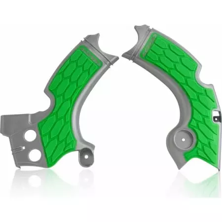 Protections De Cadre Acerbis X-Grip Kawasaki KXF 250 2017 Gris Vert