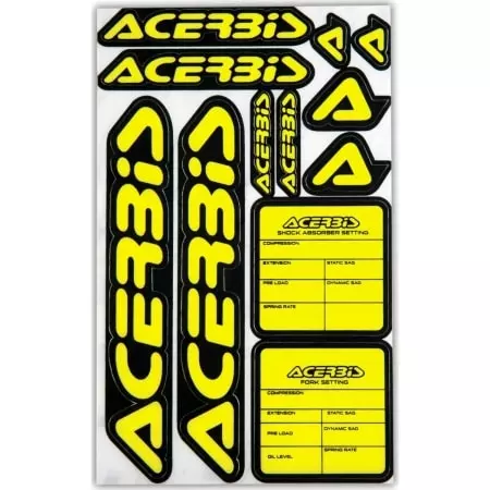 Kit Autocollant Acerbis Noir Jaune