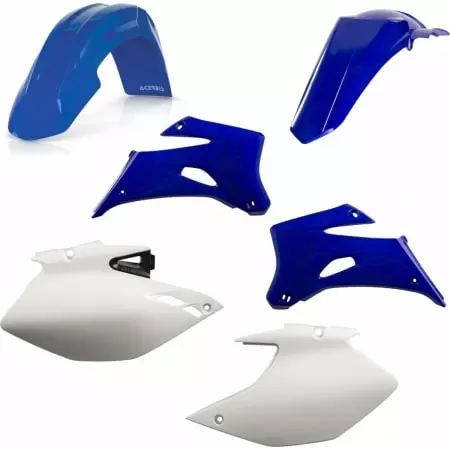 Kit Plastiques Acerbis Yamaha WRF 250/450 2007-10 Origine Blanc Bleu