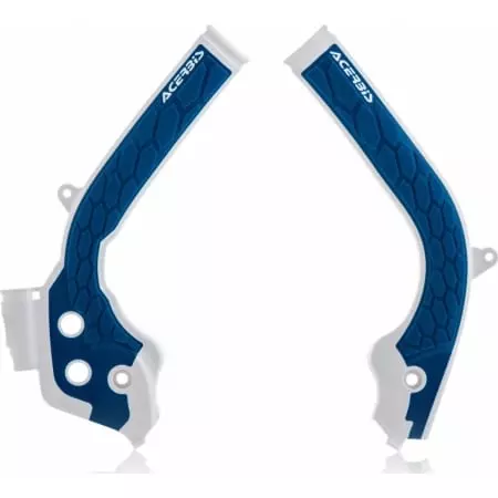 Protections De Cadre Acerbis X-Grip KTM SX/SX-F 2016 Blanc Bleu