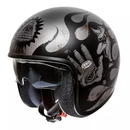 Casque Premier Vintage BD 17 BM Gris Noir Mat