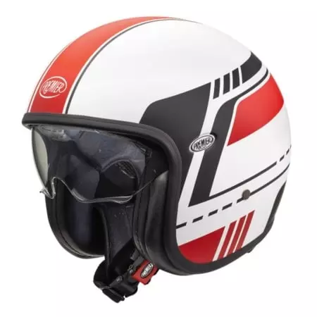 Casque Premier Vintage BL8 BM Blanc Rouge Noir Mat