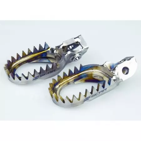 Repose-Pieds Scar Anti-Boue Titane Pour KTM Husqvarna 41900004 - Partie cycle SCAR