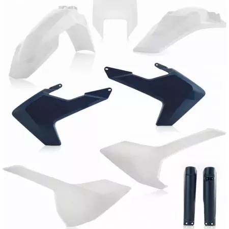 Kit Plastiques Complet Acerbis Husqvarna TE/FE 2017 Origine Blanc Bleu