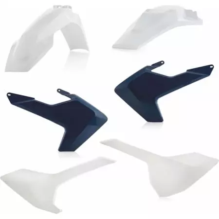 Kit Plastiques Acerbis Husqvarna TE/FE 2017 Origine Blanc Bleu