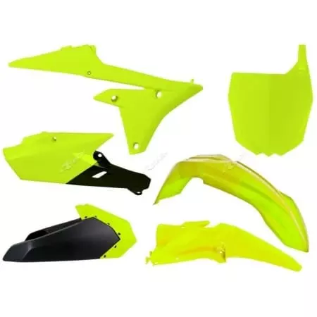 Kit Plastique Racetech Jaune Fluo Noir Yamaha YZ250F 450F