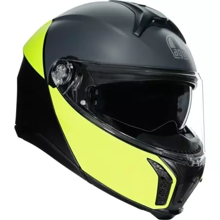 Casque AGV Tourmodular Multi MPLK Balance Noir Mat Jaune Fluo Gris