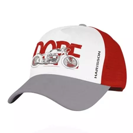 Casquette Harisson Dope Gris Clair Rouge