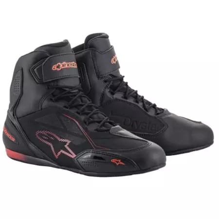 Baskets Alpinestars Faster 3 Drystar Noir Rouge Fluo - Bottes et chaussures ALPINESTARS