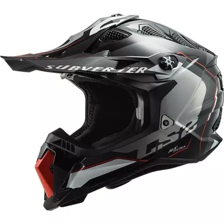 Casque Cross LS2 MX700 Subverter Arched Noir Silver Titanium