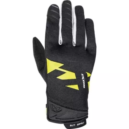 Gants Ixon MS Fever Noir Blanc Jaune Fluo