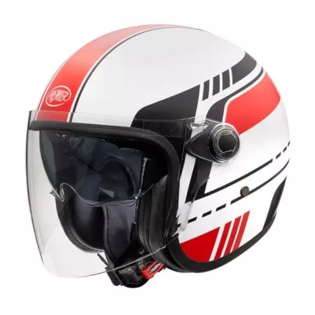 Casque Premier Vangarde BL8 BM Blanc Mat Rouge