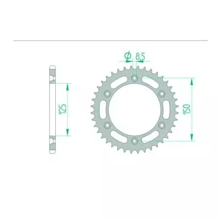 Couronne AFAM Acier Standard 71304 - 525