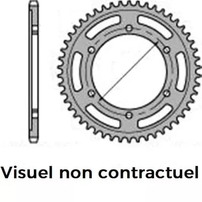 Couronne PBR 42 Dents Acier Standard Pas 525 Type 4529