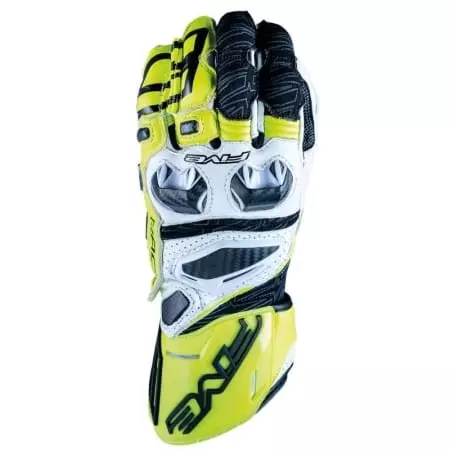 Gants Five RFX Race Blanc Noir Jaune Fluo