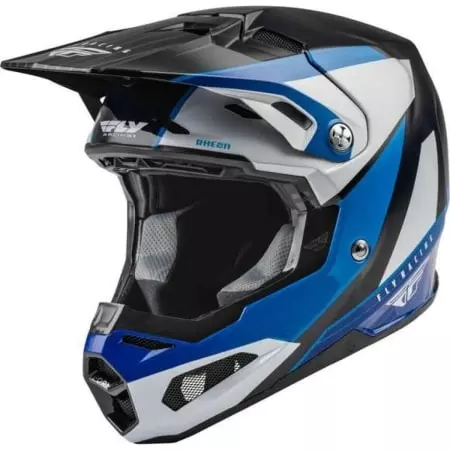 Casque Cross Fly Racing Formula Carbon Prime Noir Bleu Blanc - Casque Cross FLY RACING