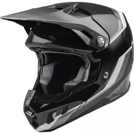 Casque Cross Fly Racing Formula CC Driver Noir Charbon Blanc - Casque Cross FLY RACING