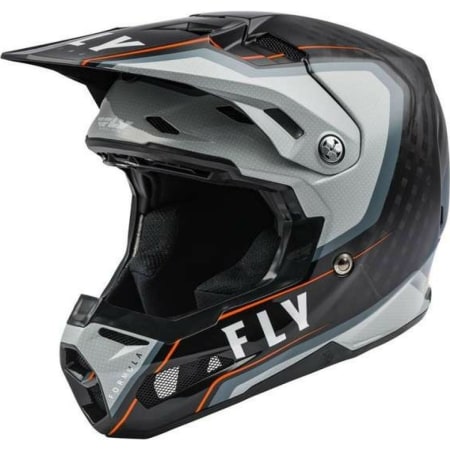Casque Cross Fly Racing Formula Carbon Axon Noir Gris Orange - Casque Cross FLY RACING