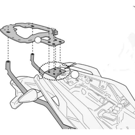 Support Top Case Givi BMW G310R