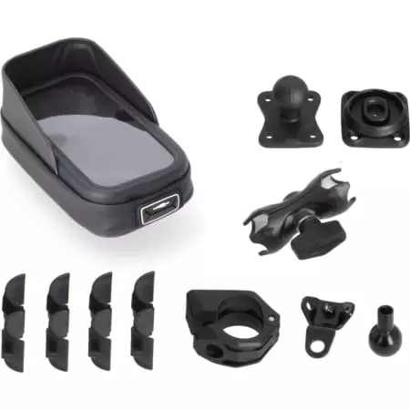 Kit Phone Case Avec Support Universel SW-Motech Incl Bras 2 Pouces Pour Guidon/Fixation Rétroviseur