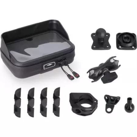 Kit Navi Case SW-Motech Avec Support Universel Incl Bras 2 Pouces Pour Guidon/Fixation Rétroviseur