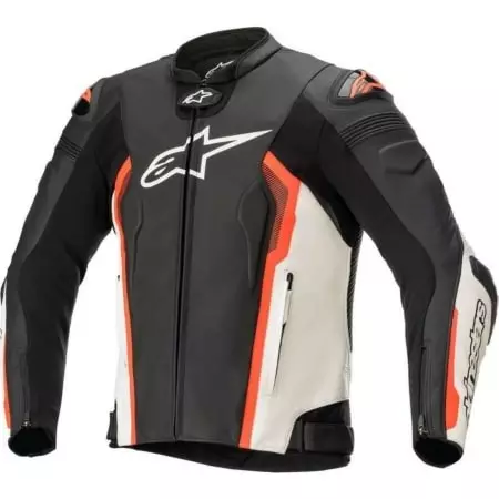 Blouson Alpinestars Missile V2 Noir Blanc Rouge Fluo -- Blouson Moto ALPINESTARS
