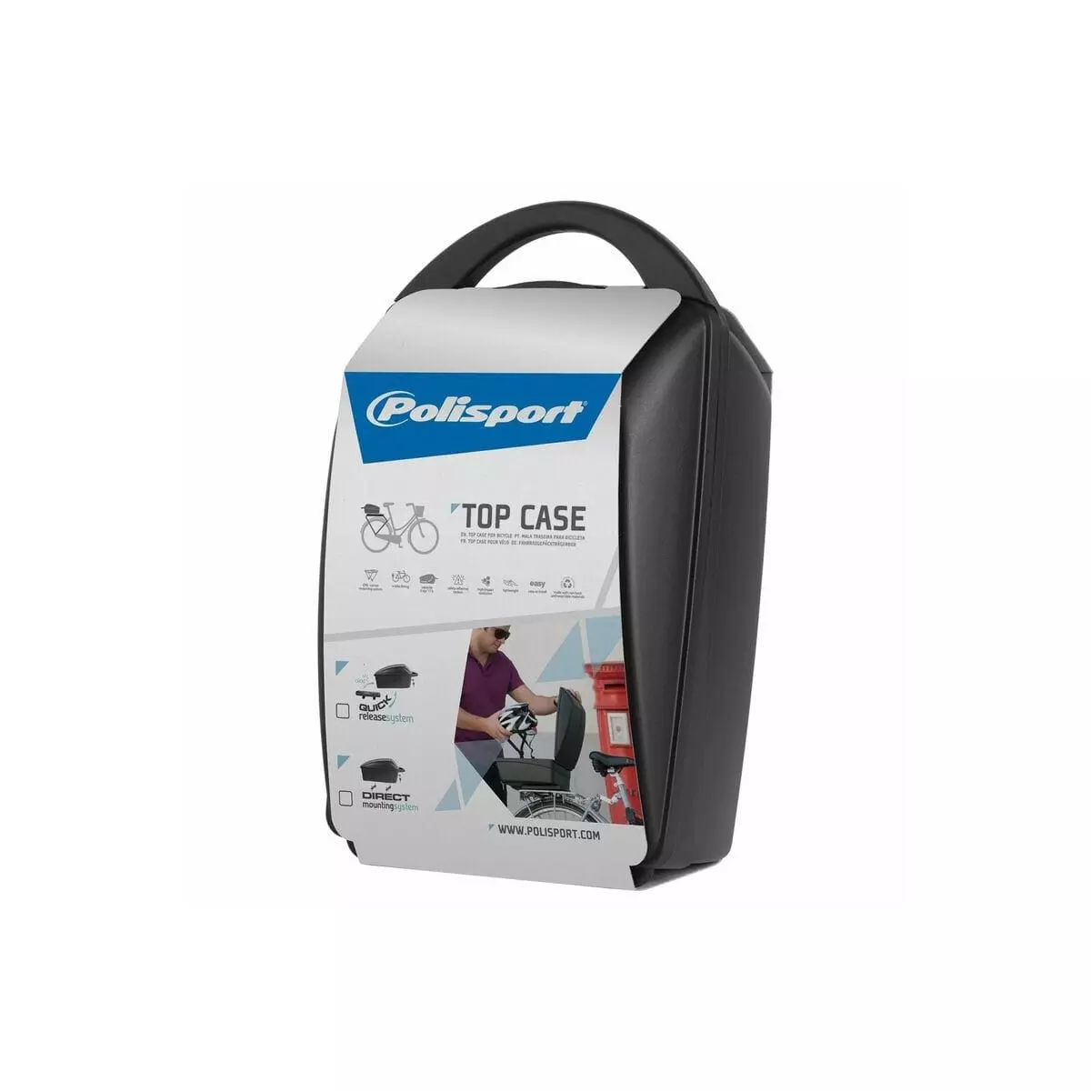 Top Case Vélo Polisport Montage Direct Noir