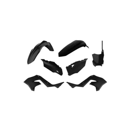 Kit Plastiques Polisport Restylé Kawasaki KX125/250 Noir - Carénage et protection POLISPORT