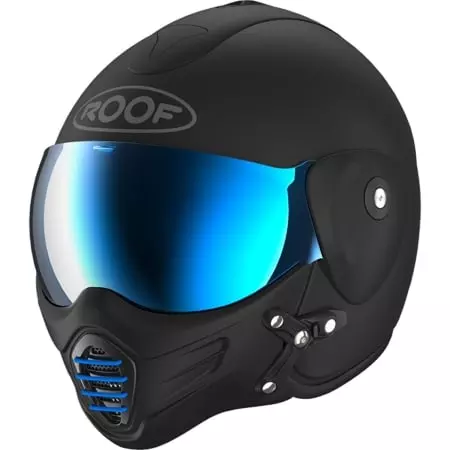 Casque Roof RO9 Roadster Iron Noir Mat Bleu