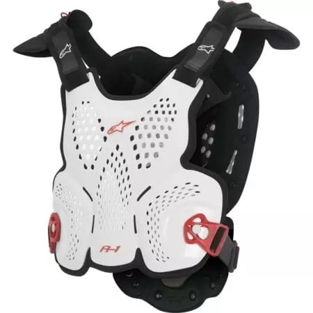 Plastron Alpinestars A-1 Blanc Noir Rouge
