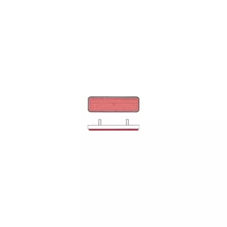 Catadioptre V Parts Rectangle 96 X 27mm Rouge