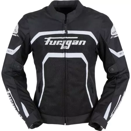 Blouson Femme Furygan Lady Mystic Evo Vented Noir Blanc