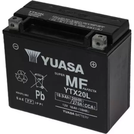 Batterie Yuasa YTX20L 12V 18.9Ah - Prête À L'emploi
