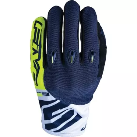 Gants Enduro Five E3 Evo Jaune Fluo Bleu