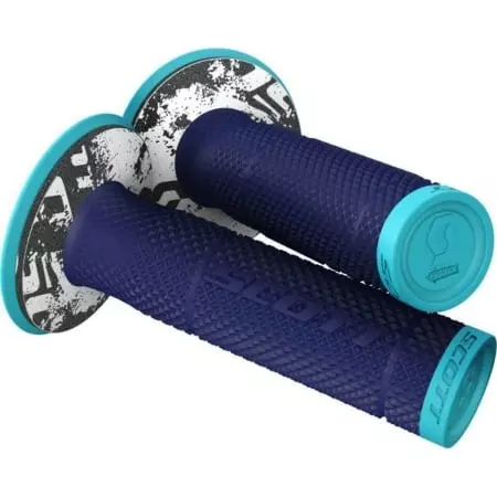 Poignées Donuts Scott SX II Bleu Noir Bleu