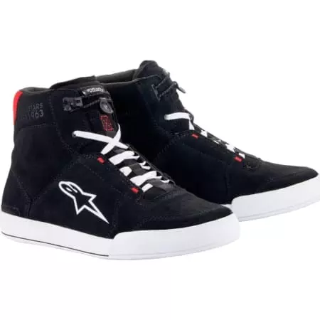 Baskets Alpinestars Chrome Noir Rouge Fluo