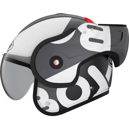 Casque Roof RO9 Boxxer Flag Noir Blanc Mat