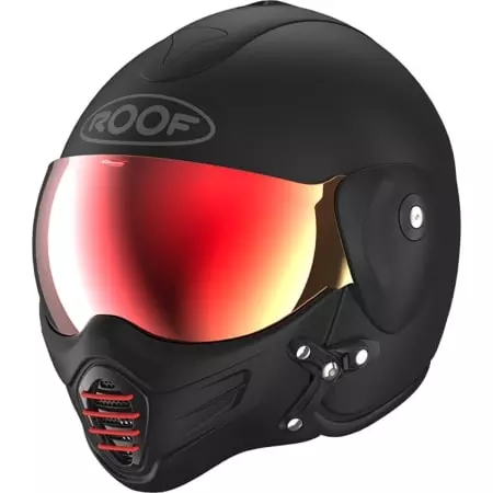 Casque Roof RO9 Roadster Iron Noir Mat Rouge