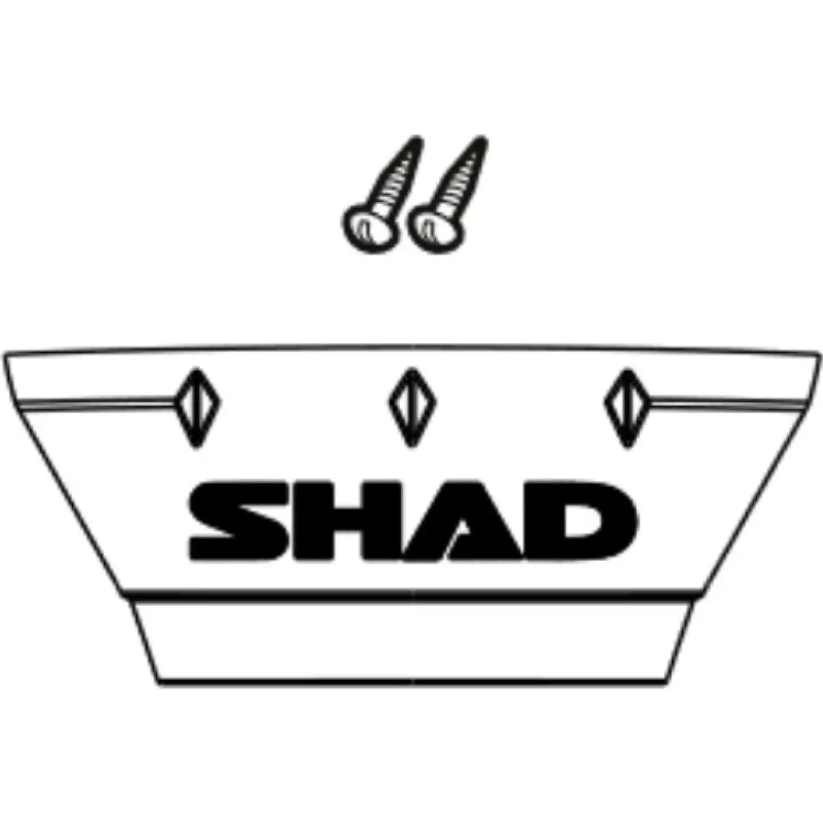 Catadioptre Top Case Shad SH44 Noir Blanc