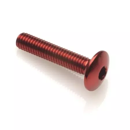 Vis Tête Bombée Lightech M6 X 20 Ergal Rouge