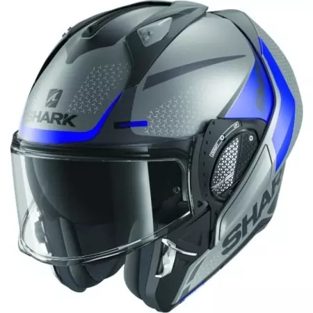 Casque Shark Evo-GT Encke Mat Gris Bleu