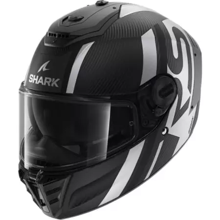 Casque Shark Spartan RS Carbon Shawn Mat Carbone Noir Argent