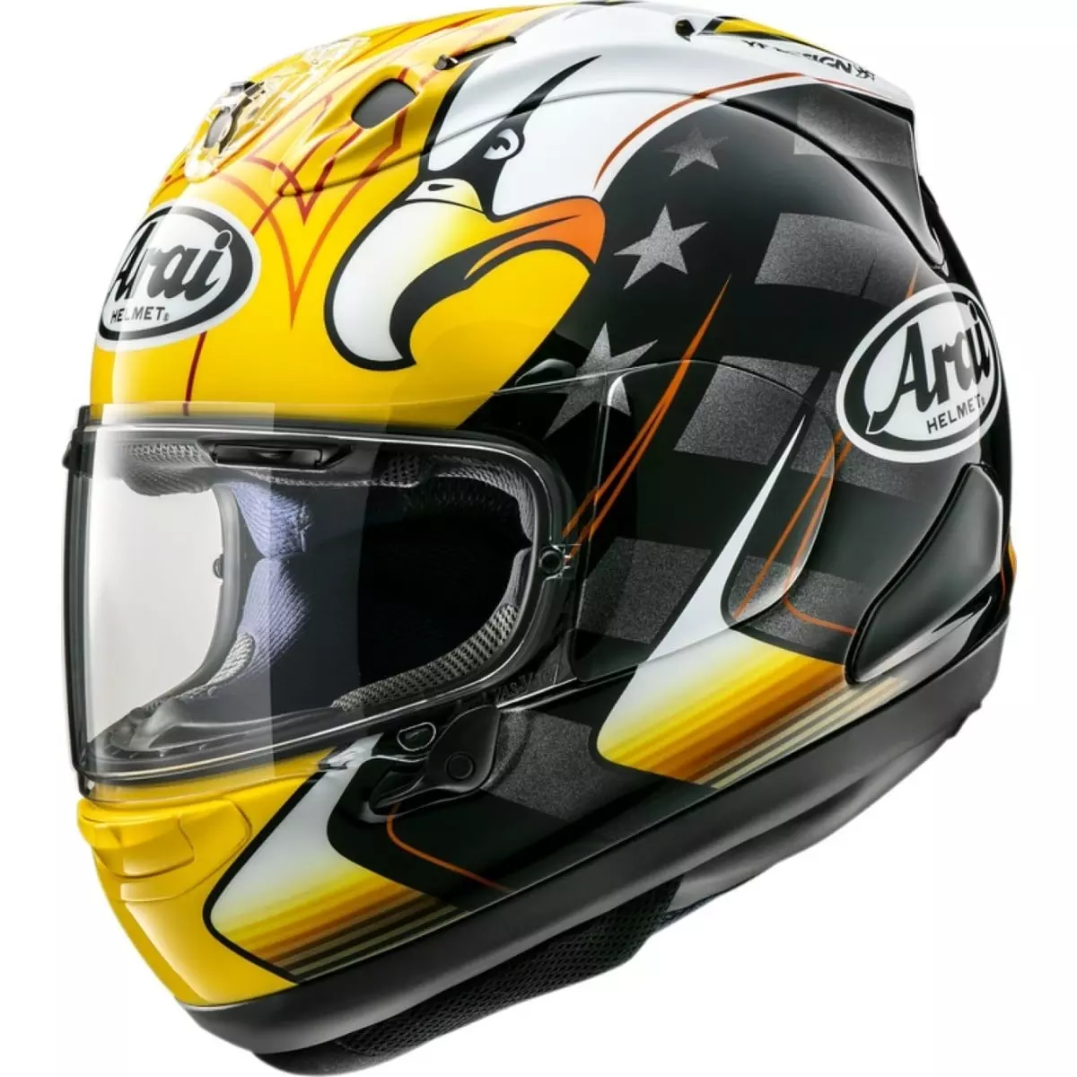 Casque Arai RX-7V Evo KR American Eagle Noir Jaune