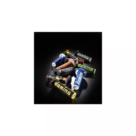 Poignées Domino A360 Off-Road Confort Grip Bleu Blanc