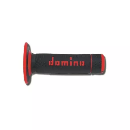 Poignées Domino A020 Bicolore Mx Semi Gaufré Noir Rouge