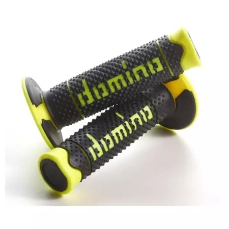 Poignées Domino A260 Dsh Full Grip Noir Jaune Fluo